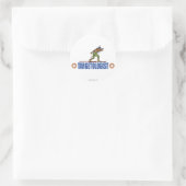 Snow Skiing Biathlon Runder Aufkleber (Tasche)
