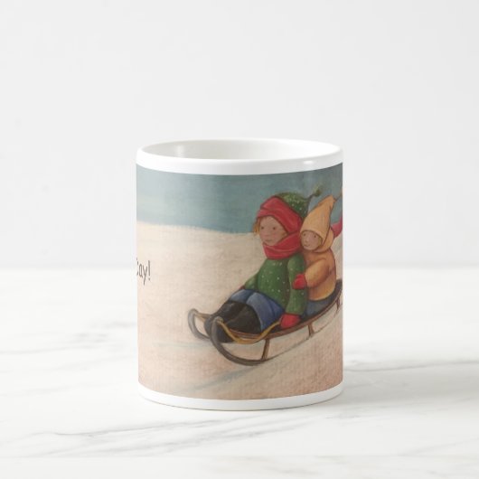 Snow Sledding Kaffeetasse (Mittel)