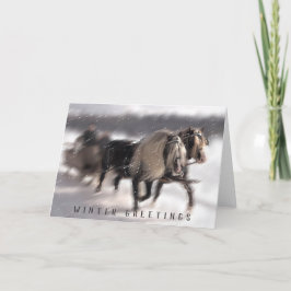 Snow Sleigh Feiertagskarte