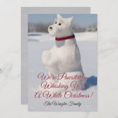 Snow Snowdog Design Feiertagskarte (Vorne/Hinten)