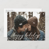 Snow Snowflakes Weihnachtskritik Postkarte (Vorne/Hinten)