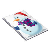 Snow Snowman Cold Winter Frozen Gloves Scarf Notizblock (Rechte Seite)