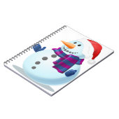 Snow Snowman Cold Winter Frozen Gloves Scarf Notizblock (Linke Seite)