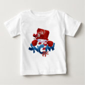 SNOW Snowman Winterurlaub Baby T-shirt (Vorderseite)