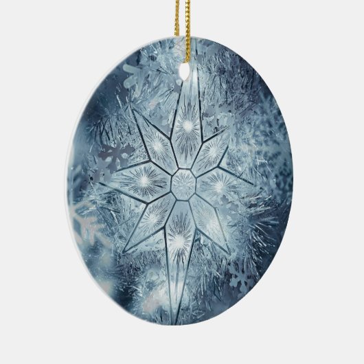 Snow Star Keramik Ornament (Rechts)