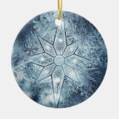 Snow Star Keramik Ornament (Vorne)