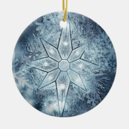 Snow Star Keramik Ornament