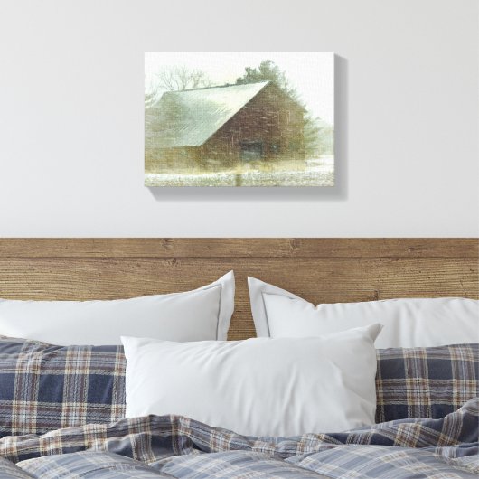 Snow Storm Barn Leinwanddruck (Insitu (Schlafzimmer))