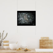 Snow Storm Barred Owl Poster (Küche)