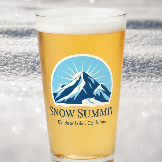 Snow Summit California Skigebiet Souvenir Glas