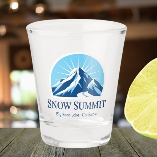Snow Summit California Skigebiet Souvenir Schnapsglas
