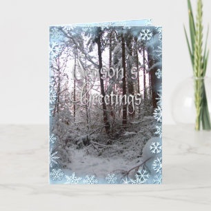 SNOW SZENE DER SAISON VON SHARON SHARPE FEIERTAGSKARTE