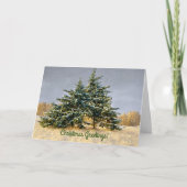 Snow Texas Cedar Trees Winter Weihnachtsfeiertag Karte (Vorderseite)