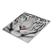 Snow Tiger Face Fliese (Seite)