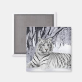 Snow Tiger Magnet (Vorderseite/Rückseite)