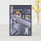 Snow Town Painting by Alfred Fox Karte (Gelbe Blume)