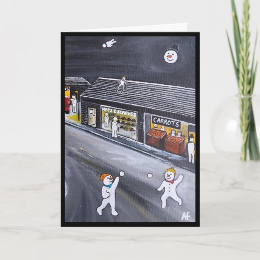 Snow Town Painting by Alfred Fox Karte (Vorderseite)