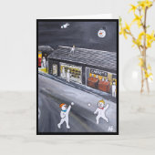 Snow Town Painting by Alfred Fox Karte (Gelbe Blume)