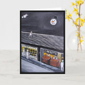 Snow Town Painting by Alfred Fox Karte (Gelbe Blume)