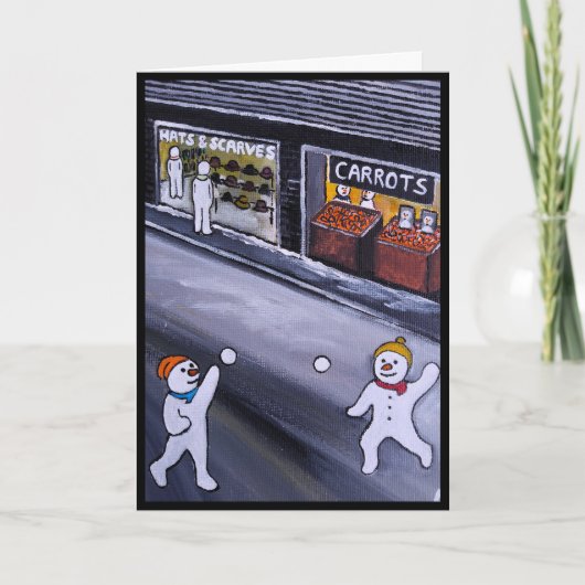 Snow Town Painting by Alfred Fox Karte (Vorderseite)