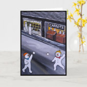 Snow Town Painting by Alfred Fox Karte (Gelbe Blume)