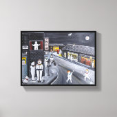 Snow Town Painting by Alfred Fox Leinwanddruck (Vorderseite)