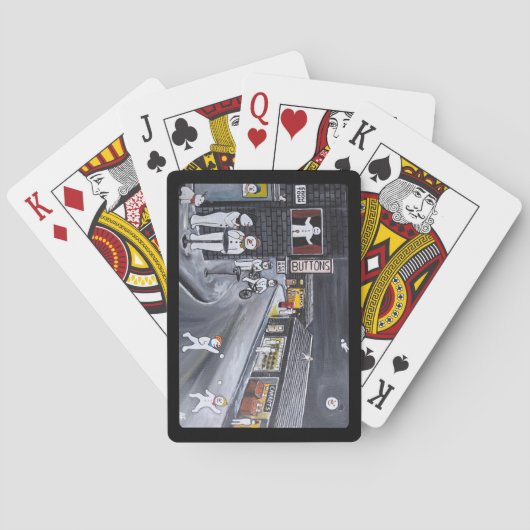 Snow Town Painting by Alfred Fox Spielkarten (Rückseite)