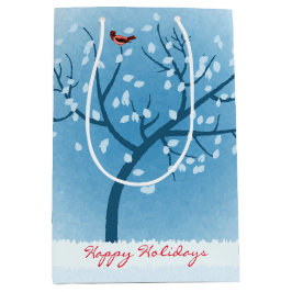 Snow Tree Holiday Geschenktasche Mittlere Geschenktüte