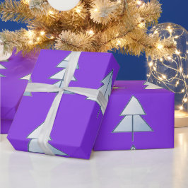 Snow Trees Elegant Winter Geschenkpapier
