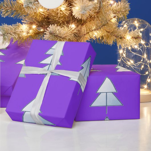 Snow Trees Elegant Winter Geschenkpapier (Feiertage)