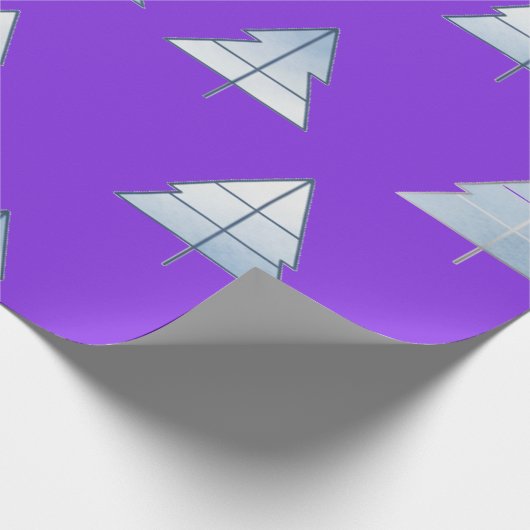 Snow Trees Elegant Winter Geschenkpapier (Ecke)