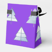 Snow Trees Elegant Winter Geschenkschachtel (Rückseite)