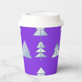 Snow Trees Elegant Winter Pappbecher (Links)