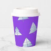 Snow Trees Elegant Winter Pappbecher (Rückseite)
