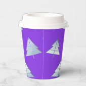 Snow Trees Elegant Winter Pappbecher (Rechts)