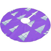 Snow Trees Elegant Winter Polyester Weihnachtsbaumdecke (Schrägansicht)