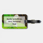 Snow Trillium eine weiße Wildblume Abstrakt Gepäckanhänger (Rückseite horizontal)