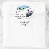 Snow Tubing Geburtstagsparty Gunst Bag Sticker Gir (Tasche)