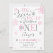 Snow viel Spaß zum Geburtstag Einladung (Vorderseite)