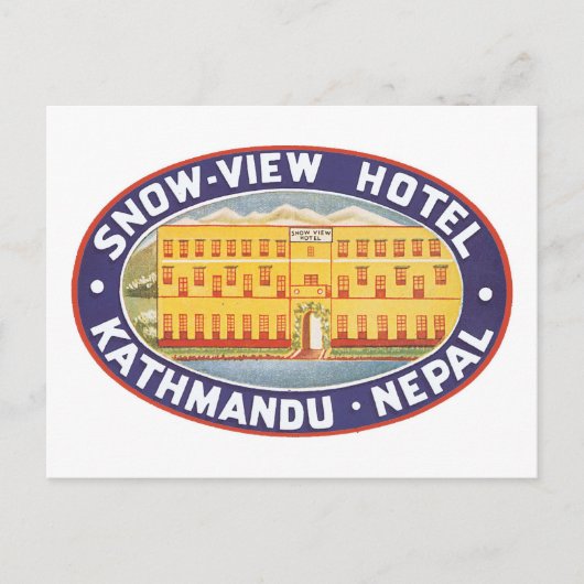 Snow View Hotel Kathmandu Nepal Postkarte (Vorderseite)