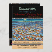 Snow Villages Laya Weihnachts-Party Einladung (Vorne/Hinten)