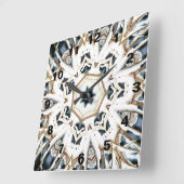 Snow Web Quadratische Wanduhr (Winkel)