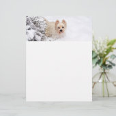 Snow Westie Dog Foto Stationery Paper Briefbogen (Stehend Vorderseite)