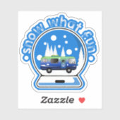Snow What Fun Snowglobe Winter Szene Sticker (Blatt)