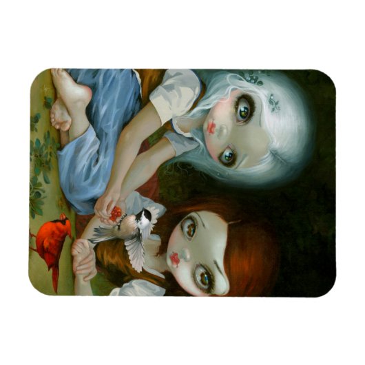 "Snow White and Rose Red" Flex Magnet (Horizontal)