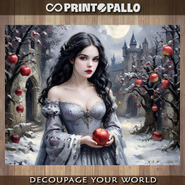 Snow White and the apple - Decoupage  Geschenkpapier Set