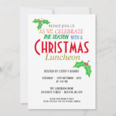 Snow White Crystal Weihnachten Mittagessen Einladu Einladung (Vorderseite)