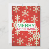 Snow White Crystal Weihnachten Mittagessen Einladu Einladung (Rückseite)