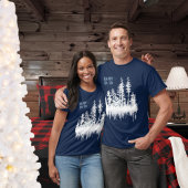 Snow White Forest Night Sky Wild Horse Happy Ho Ho T-Shirt