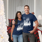 Snow White Forest Night Sky Wild Horse Happy Ho Ho T-Shirt